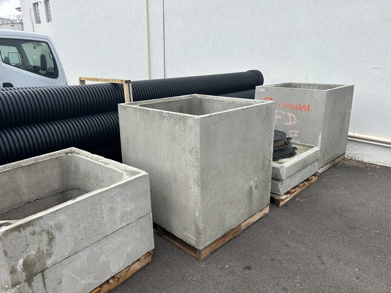 Éléments en béton pour réseau pluvial